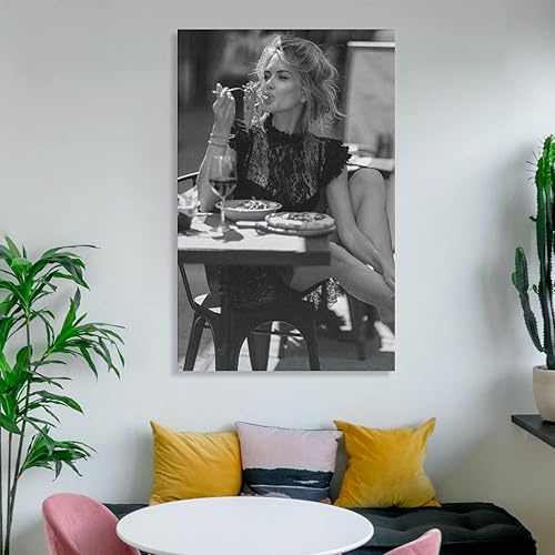 Miniatura 6 de Póster de mujer italiana comiendo pasta, 1950, foto vintage en blanco y negro, impresión de pasta, póster de pasta, pósteres e impresiones