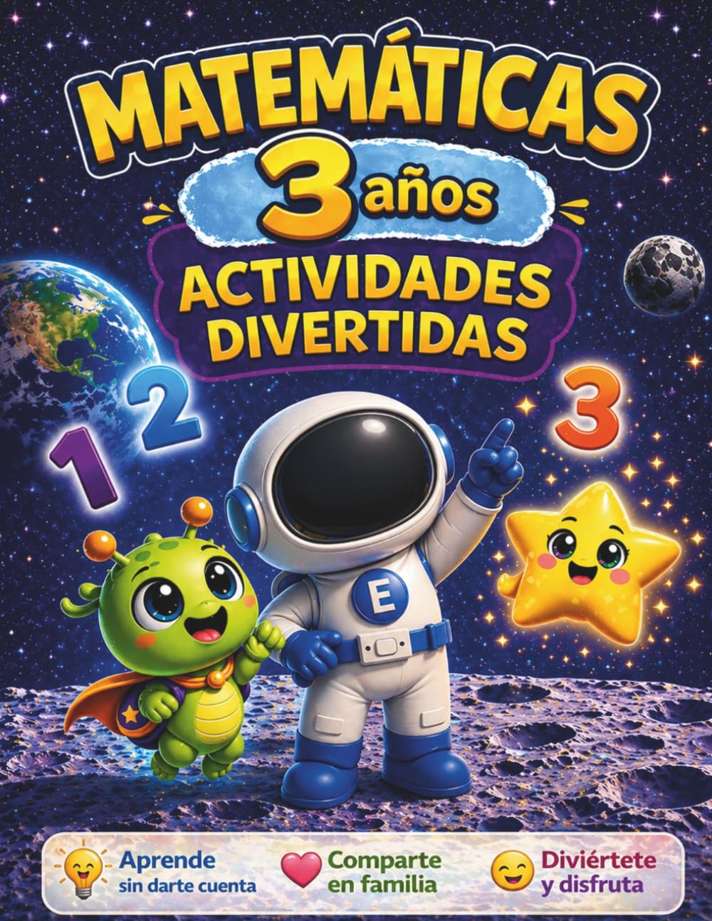 Matemáticas infantil 3 años: Cuaderno de actividades educativas y divertidas para preescolar: Ejercicios de trazado de números para desarrollar la motricidad fina para niños de infantil de 2 a 4 años