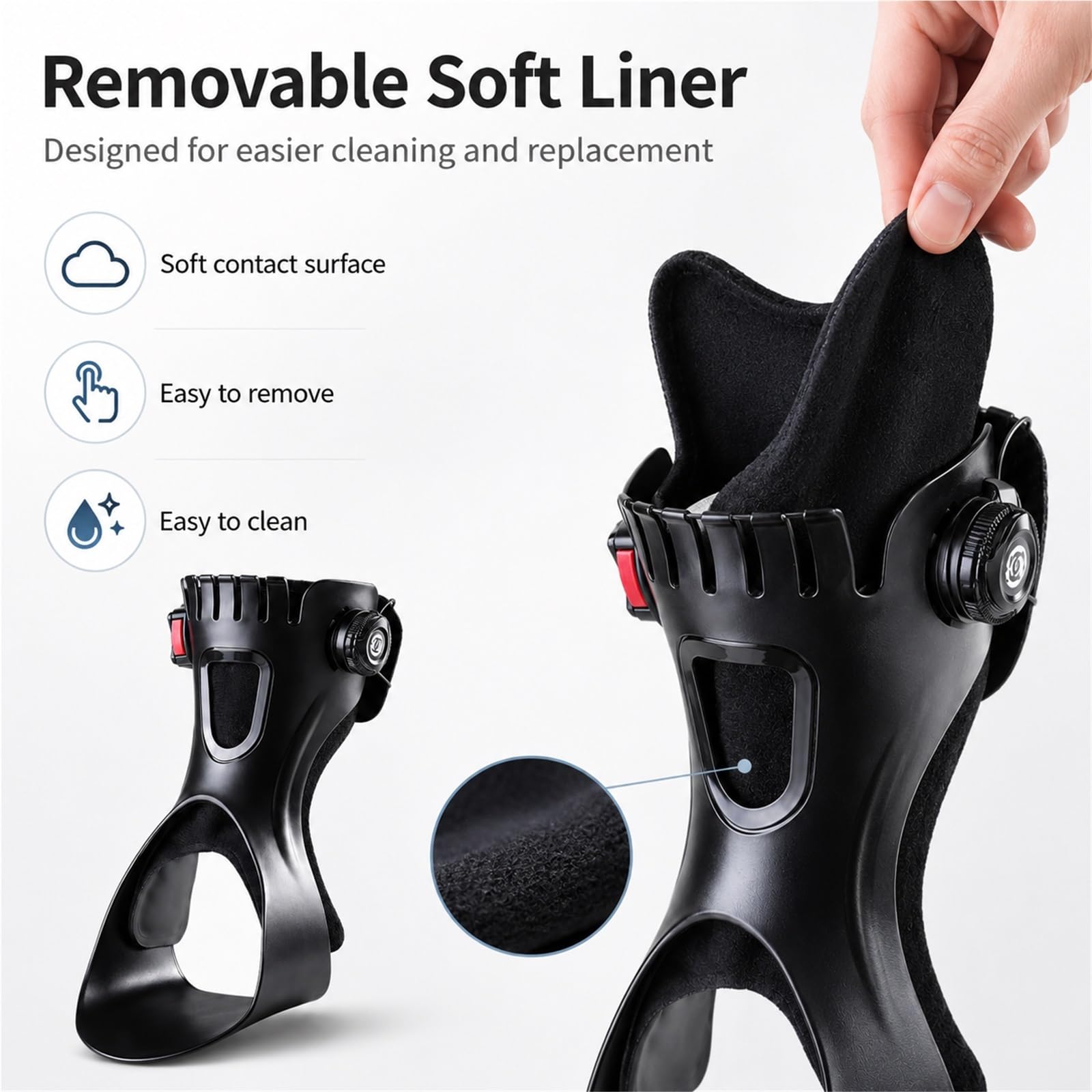 Férula para Pie Caído con Airbag Ortesis de Tobillo Transpirable Soporte Pie Equino Ajustable para Caminar con Zapatos para Hombre y Mujer Entrenamiento Talla Única(Izquierda,L)