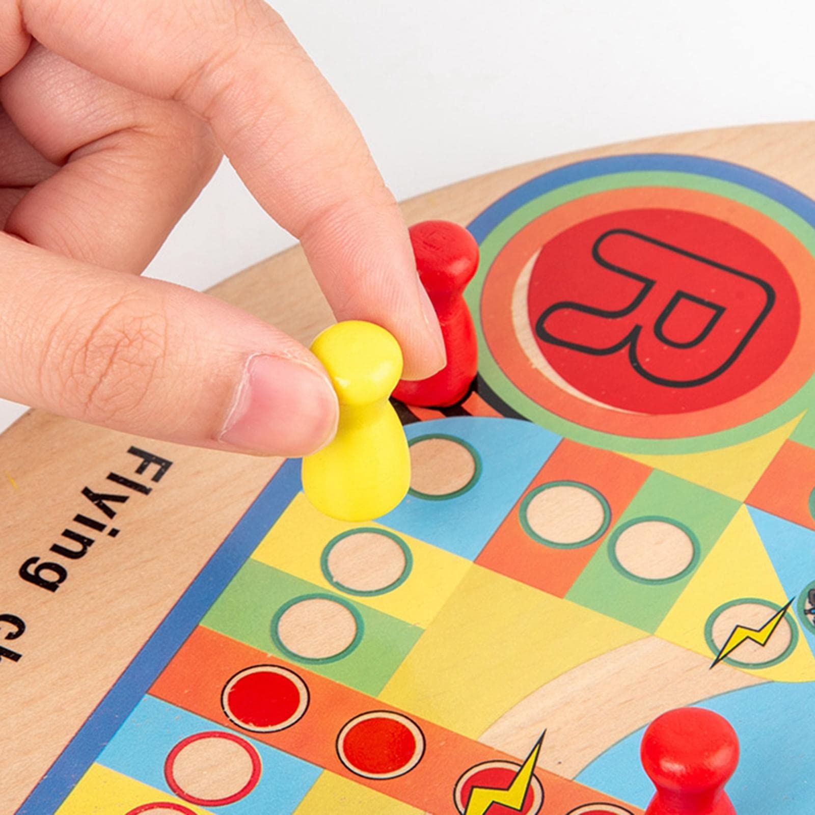 Milageto Damas Chinas Juego de Mesa Educativo Tablero Fichas Dados Materiales Seguros Y Sin Bordes Desarrolla Pensamiento Y Observación Adecuado, Style1