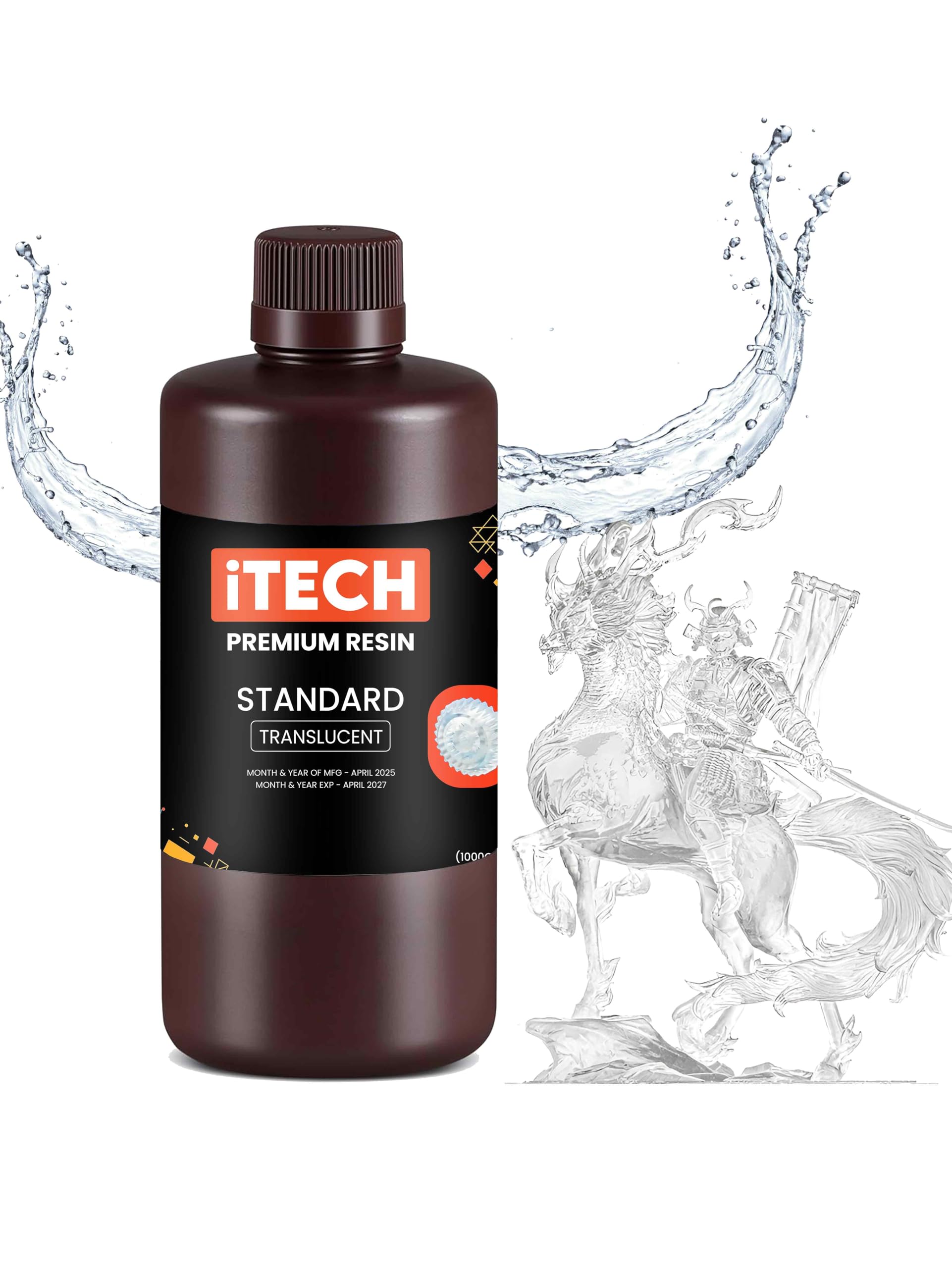 Itech Premium Standard 3D Printer Resin - (Translucent) 1000g High Precision UV Curing Photopolymer for LCD & DLP Printers Low Odor, Fast Curing, Exceptional Detail.-image-33