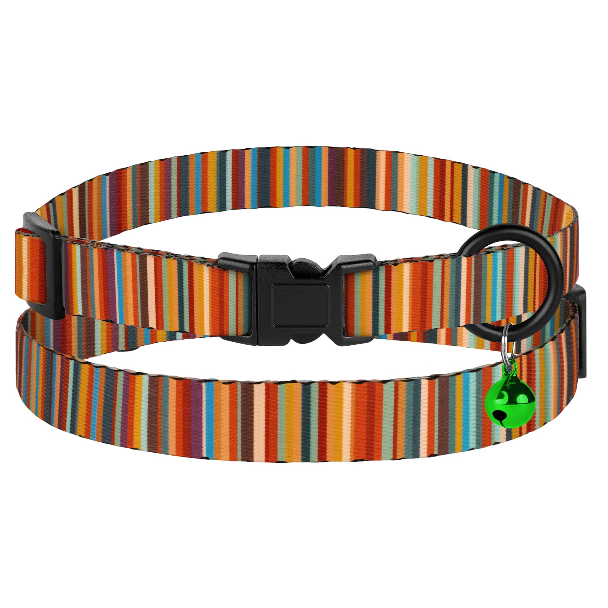 Süßes Katzenhalsband Mit Glöckchen – Verstellbar, Sicher & Mit Krallen-Muster – 2er-Pack In Lila Für Kleine Katzen