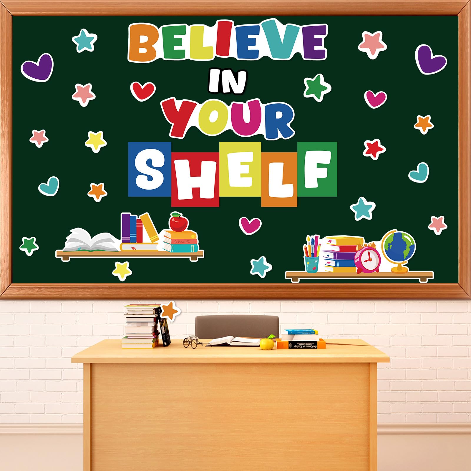 gisgfim Classroom Bulletin Board Decoration Set Wall Door Decor Colorful Reading Classroom Decorations for Kindergarten Preschool Elementary Middle