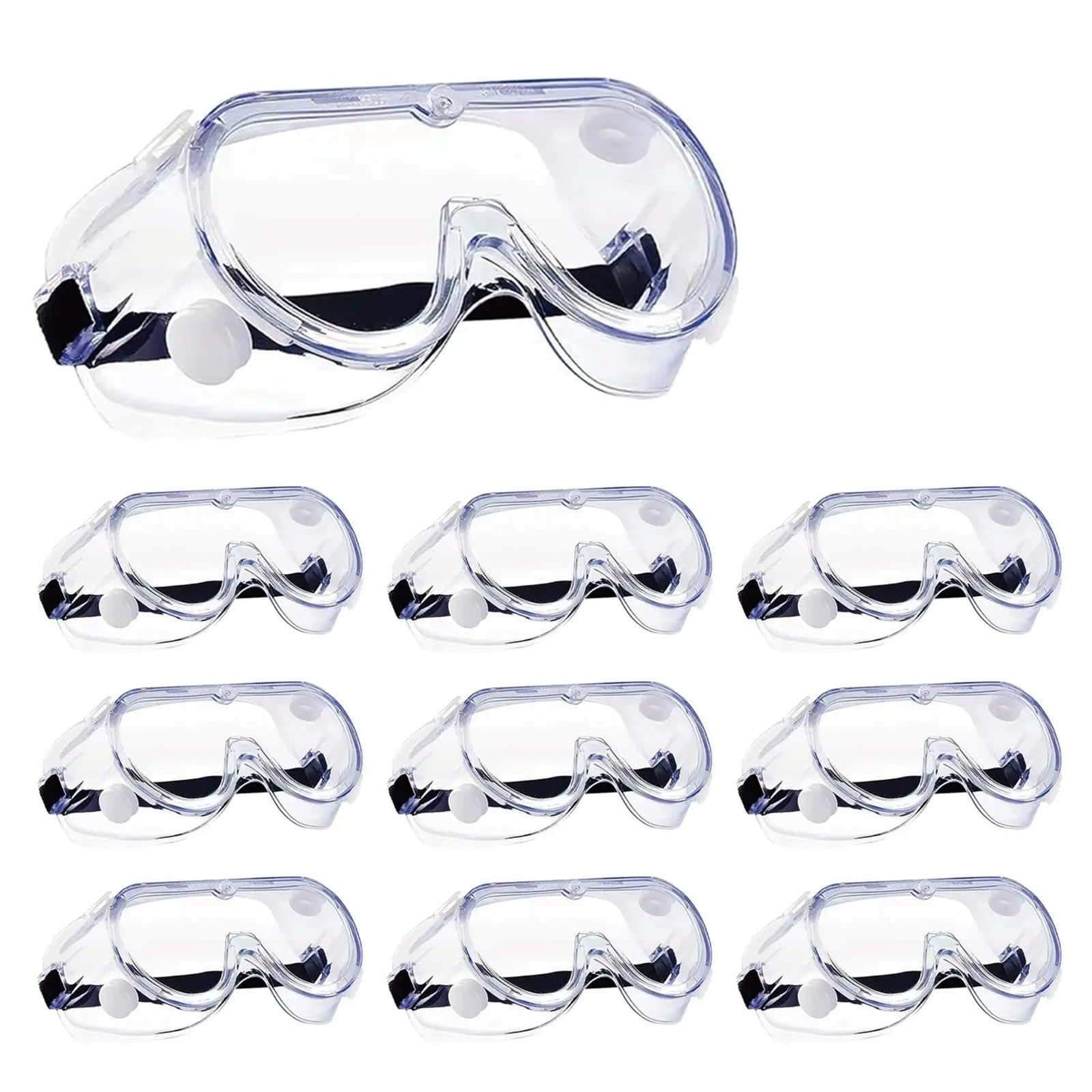 Generico Occhiali di sicurezza antiappannamento sovrapposti - Protezione dagli schizzi con lenti trasparenti ventilate for uso in laboratorio e chimico