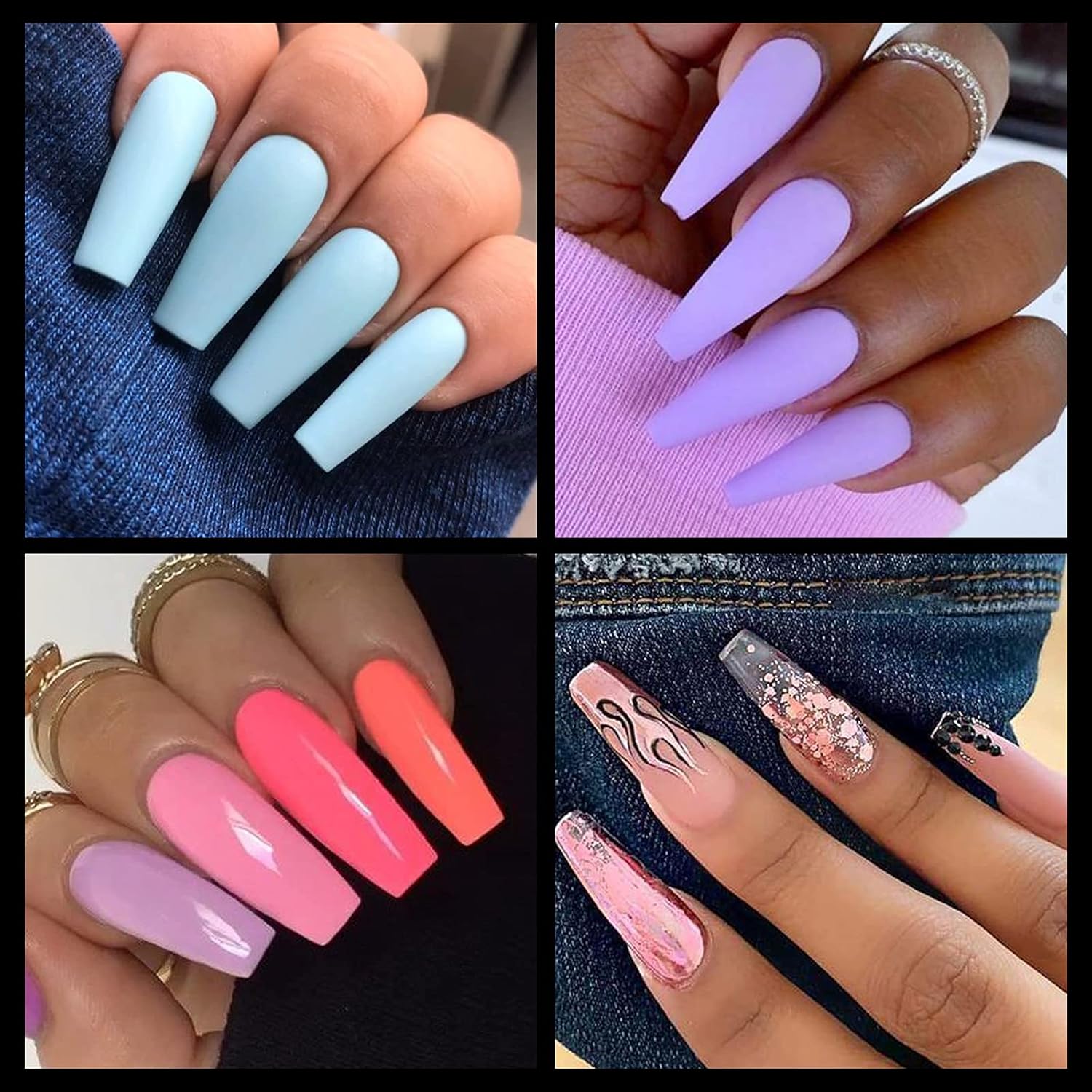 Buy Acrylic Nail Tips Clear 600pcs Coffin False Nails Modelones Half Cover Fake Nail Tips Ballerina 12 Sizes For French Diy Nail Art Salon Online In Turkey B087cjfvm5