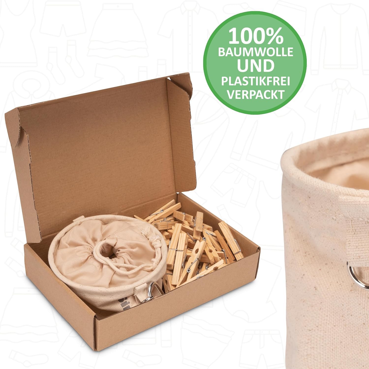 Borsa Portamollette In Tela - Gancio Girevole, Lavabile, Multiuso - Foto 3