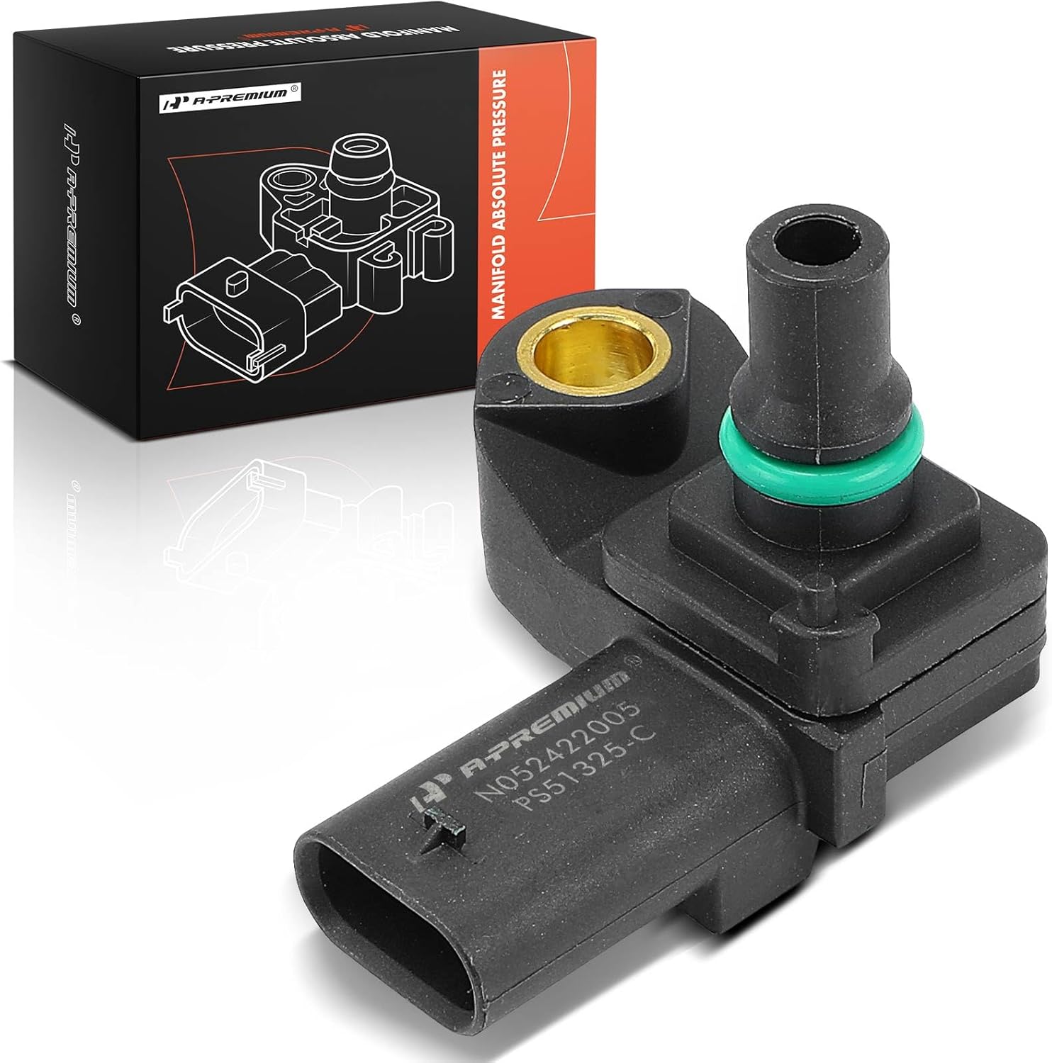 A-Premium Manifold Pressure (MAP) Sensor [3 Pins] Compatible with Mini Cooper 2014-2018 1.5L, Cooper Countryman 2017-2020 1.5L, Cooper Clubman 2016-2019 1.5L