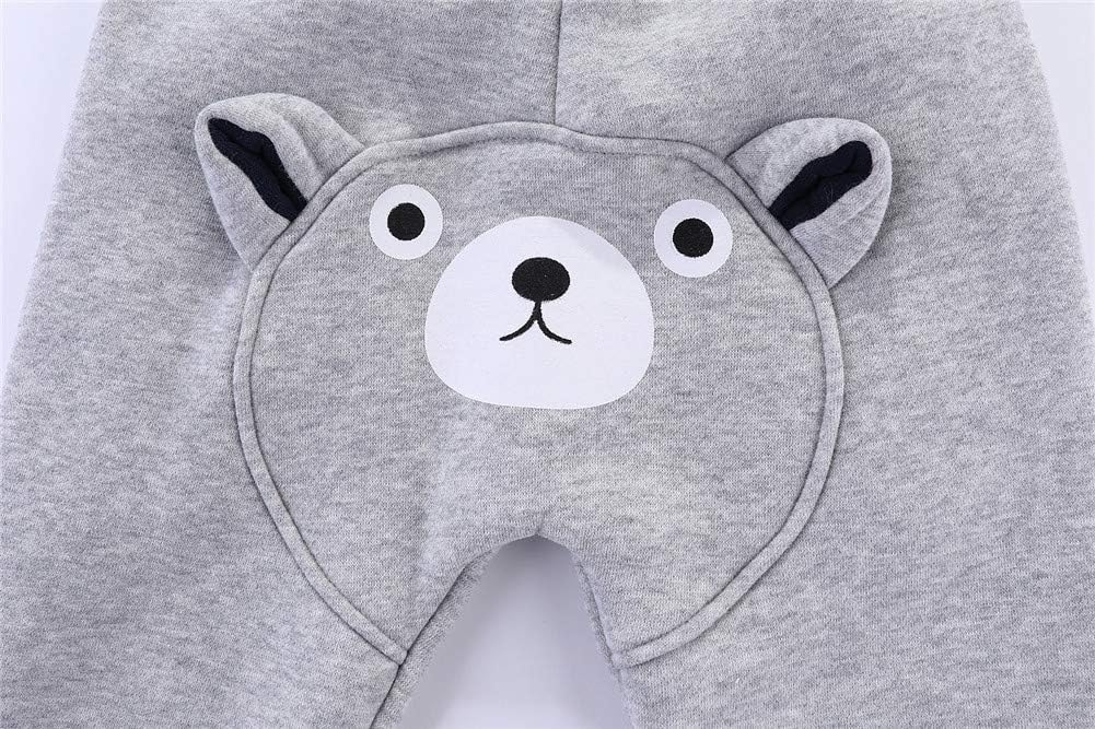 Mud Kingdom Kids Fleece Jogger Pants Winter Cute Bear