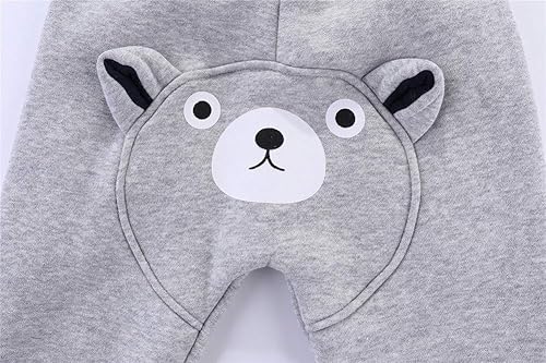 Miniatura 4 de Mud Kingdom Pantalones deportivos de forro polar para niños con diseño de oso lindo