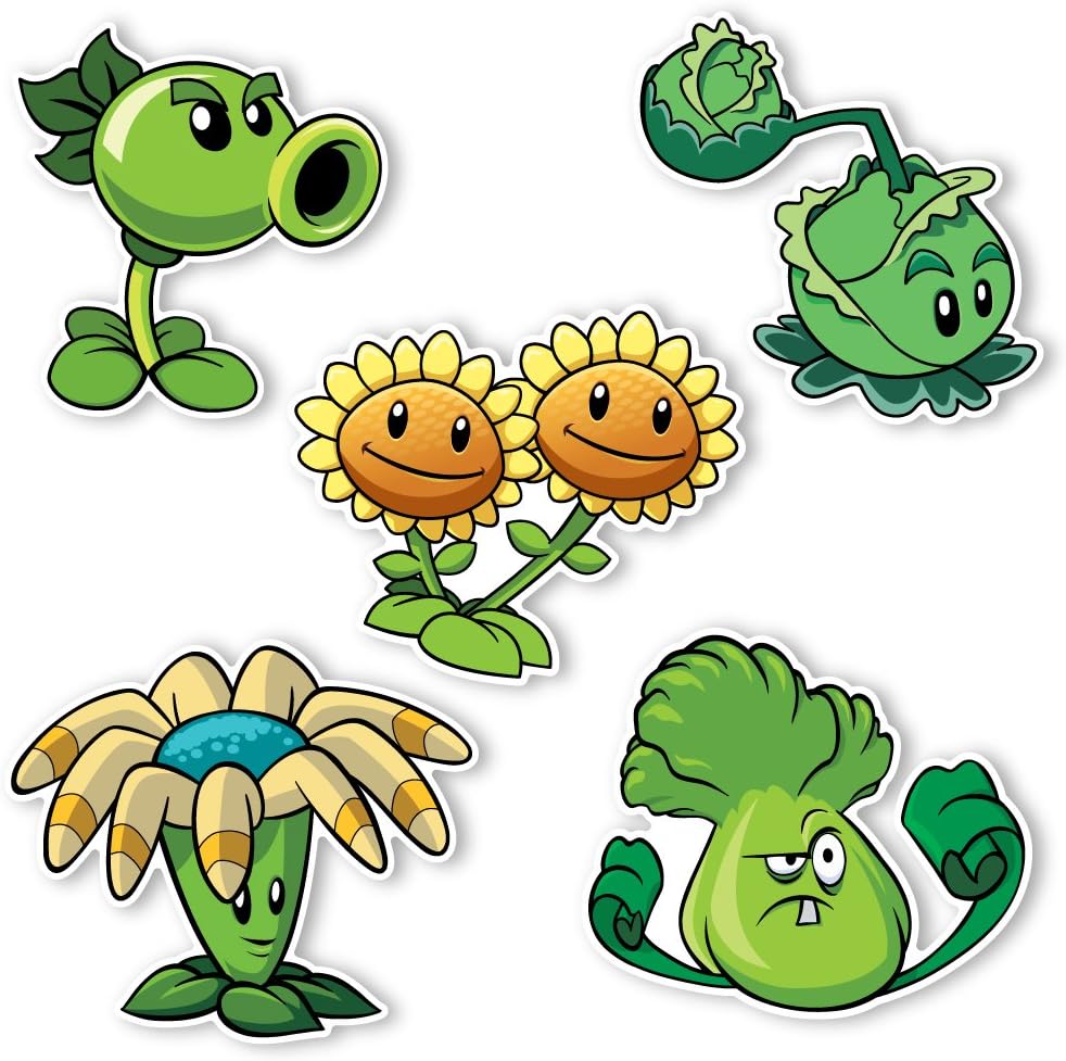 Plants vs. Zombies 2 Wall Decals: Special Plant Set 1 (Five - 4-6 inch Wall Decals)