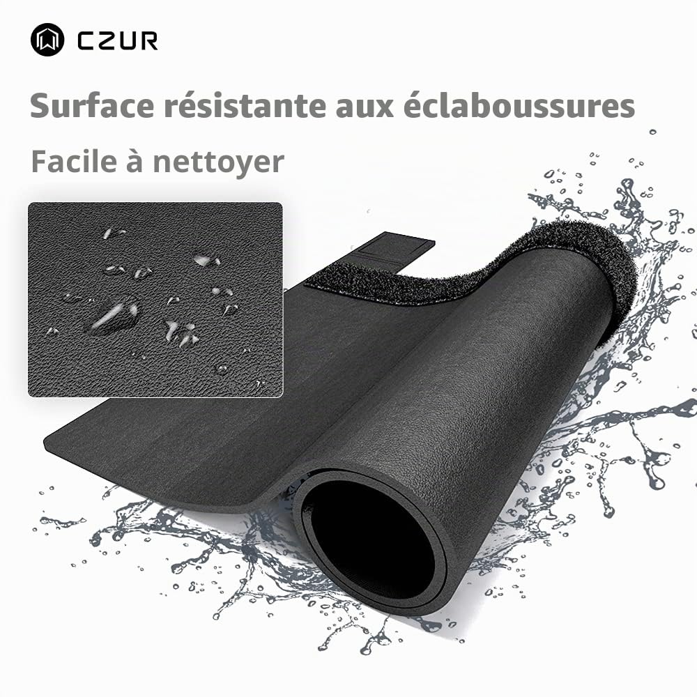 CZUR Assistive Cover Housse d'assistance 13,14 Pouces avec Crochet et Boucle Réglables en PVC étanche Pour Scanner de Livres au Bureau et à La Maison, Noir
