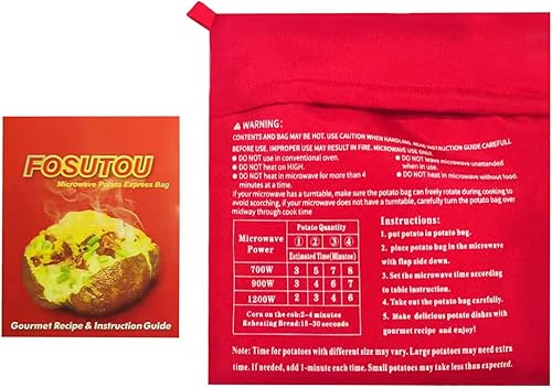 FOSUTOU fácil bolsa de patatas de microondas, haciendo express, deliciosas, papas en solo 4 min con receta gourmet.