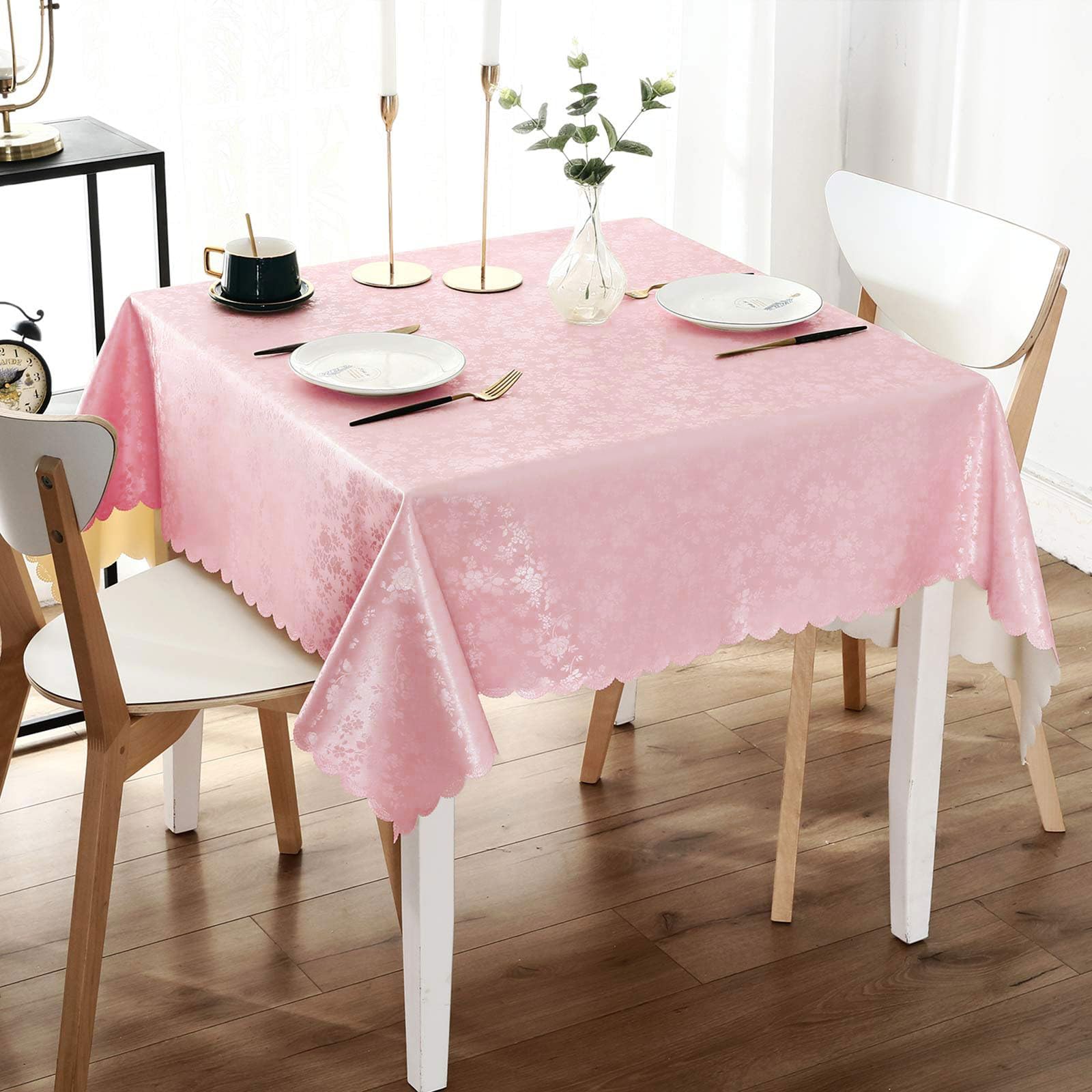 Smiry Square Waterproof Heavy Duty Vinyl Tablecloths, 70 x 70 Inch