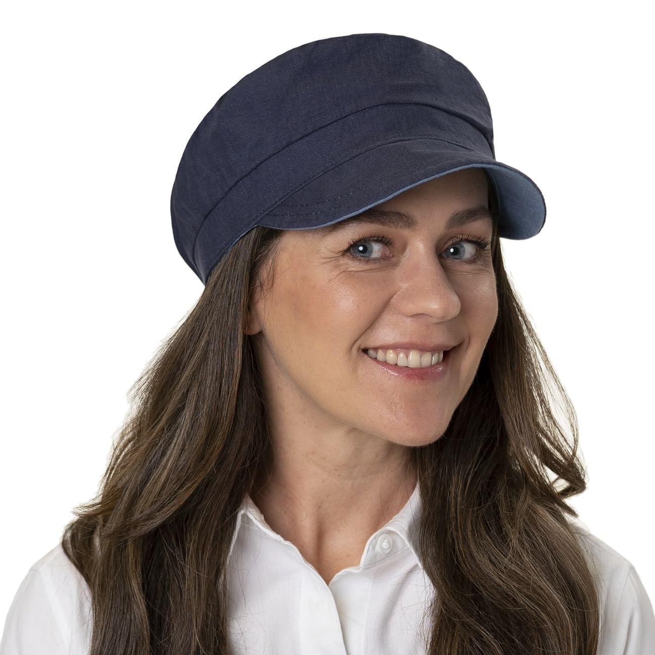 LIPODO Gorra Reversible Gatsby Lino Bicolor Mujer Primavera Verano