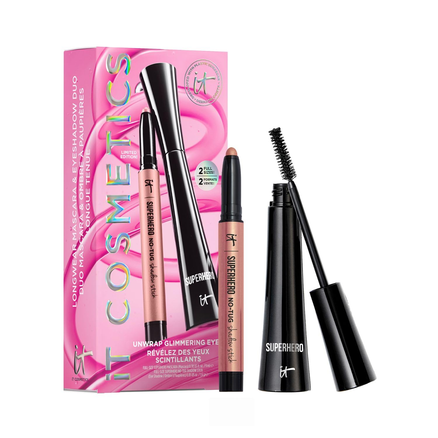 IT Cosmetics Unwrap Glimmering Eyes Mascara + Eyeshadow Makeup Giftset