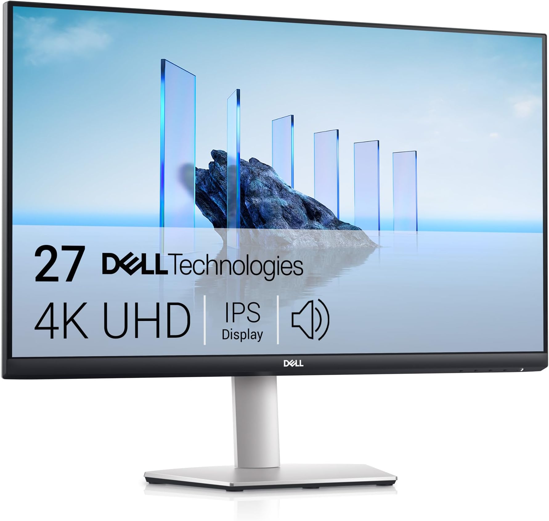 Dell S2721QSA 27 Inch 4K UHD (3840x2160) Monitor, 60Hz, IPS, 4ms, AMD Radeon FreeSync, 99% sRGB, Built-in Speakers, DisplayPort, 2x HDMI, 3 Year Warranty, Silver
