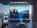 [4K Support/36W Dolby Audio/APPs] Smart-Projector-4K with WiFi6 and 2-Way Bluetooth, AI Auto Focus Projector, HDR10, TOPTRO X9 Outdoor Movie Proyector Compatible with Netflix/YouTube/Prime Video