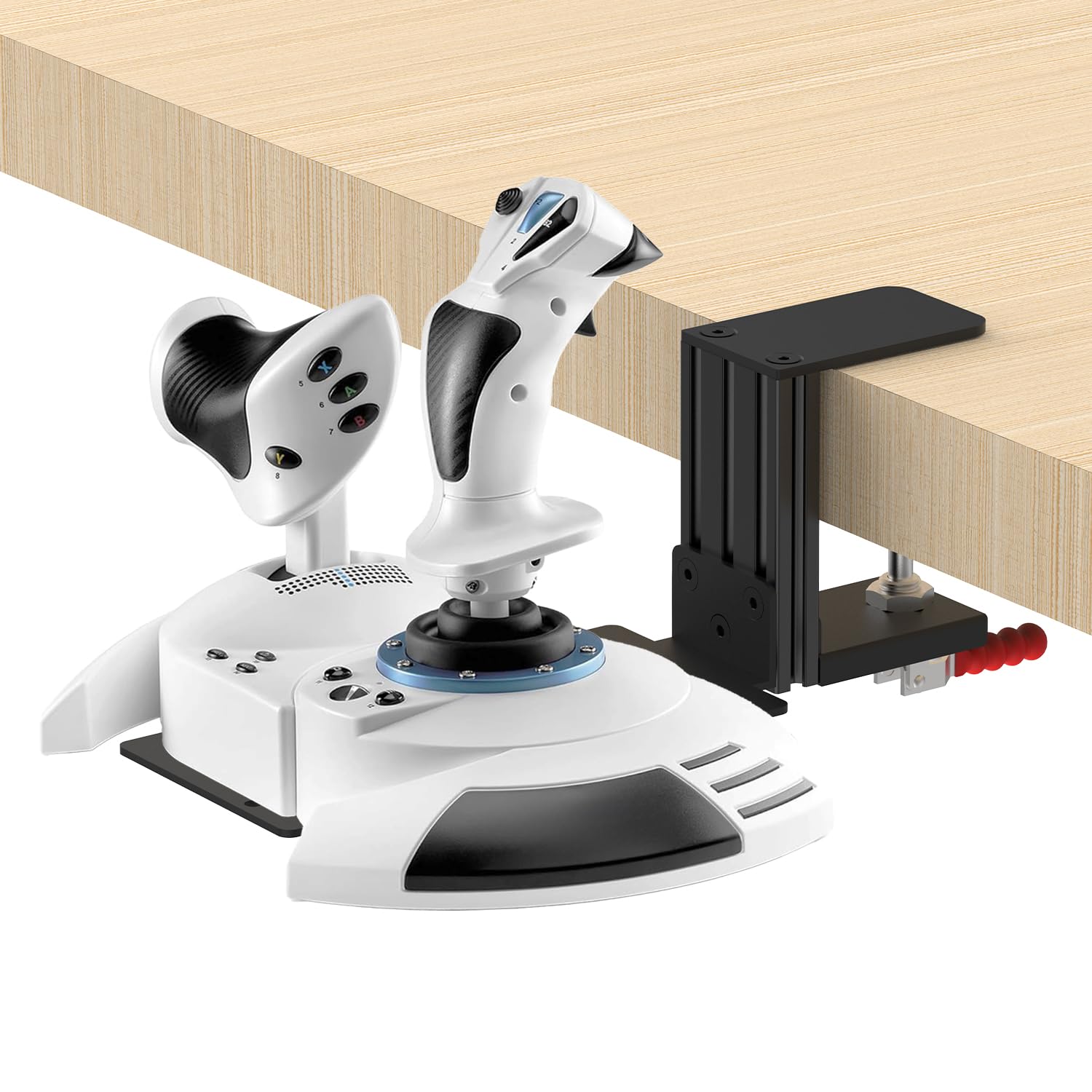 Flugsimulator-Joystick-Tischhalterung, Hotas Halterung kompatibel mit Thrustmaster T. Flight Hotas One/4/X, Sol-R2/Sol-R1, SimTask Farmstick, WINWING URSA MINOR Serie, G Extreme 3D Pro, Turtle Beach