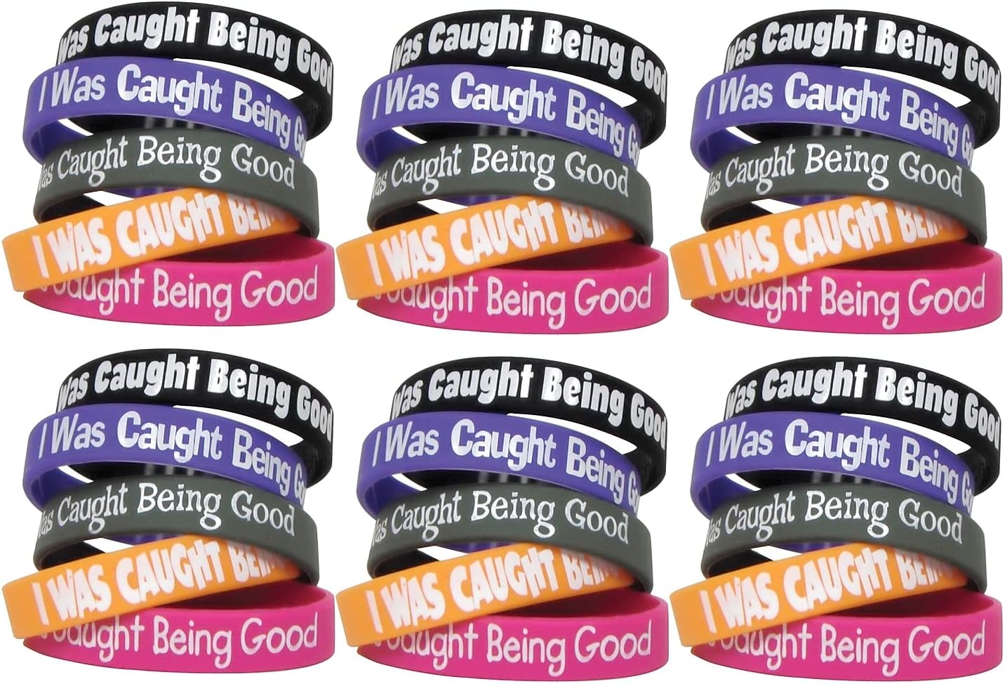 Teacher Created Resources® I was Caught Being Good Wristband Pack, 10 Per Pack, 6 Packs