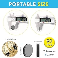 Vista 2 de TRYMAG Imanes de cerámica – Imanes redondos de 0.709 in con respaldo adhesivo – 90 piezas