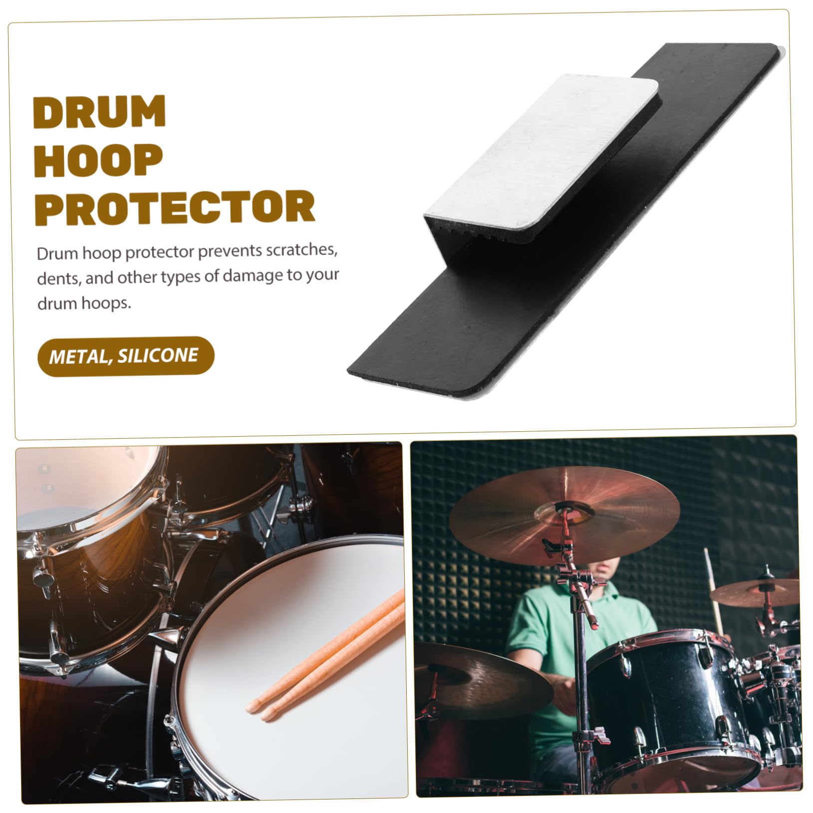 Amazon | Vaguelly バスドラムフープガード シリコンドラムパッド