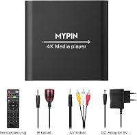 MYPIN 4K Multimédia Lejátszó HDMI/AV USB SD Kártyaolvasó Távirányítóval 9