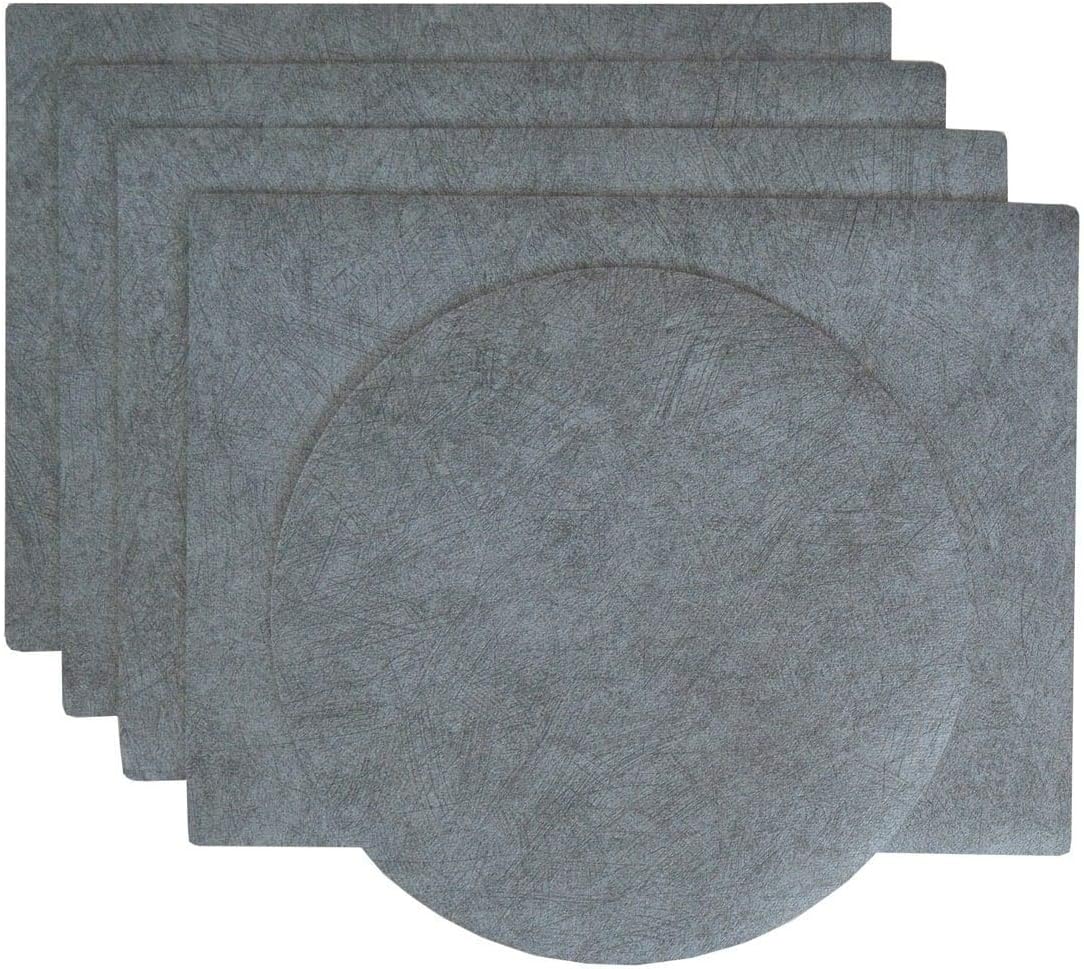 Sweet Pea Linens Green Vinyl Wipe Clean Wedge-Shaped Placemats - Set of Six