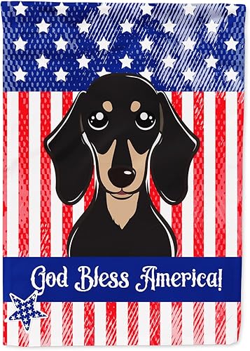 Vista 358 de Caroline's Treasures BB2171GF American Flag and Border Collie Garden Flag Mailbox Flag Decorative Yard Flag Banner Outside Patio Artwork Yard Flower