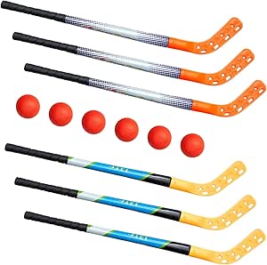 Hockey Set Für Kinder - 2 Schläger & Bälle, 70cm, Street Hockey Für Anfänger