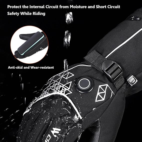 Heated Gloves Liners for Men Women Winter Warm Gloves Liners for Arthritis Raynaud Waterproof Heated Work Gloves