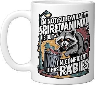 Unsure Of Spirit Animal But Bet It Has Rabies - Ceramic Mug, White