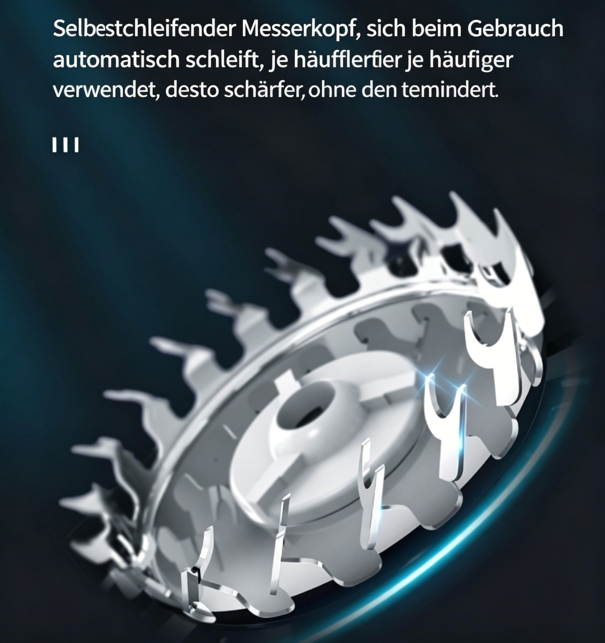 Herrenrasierer V1 Pro – Ultra-präzise 4D-Klingen und integrierter Trimmer, elektrischer Folienrasierer, Nass & Trocken Rasur, Hautschonend (Blau)