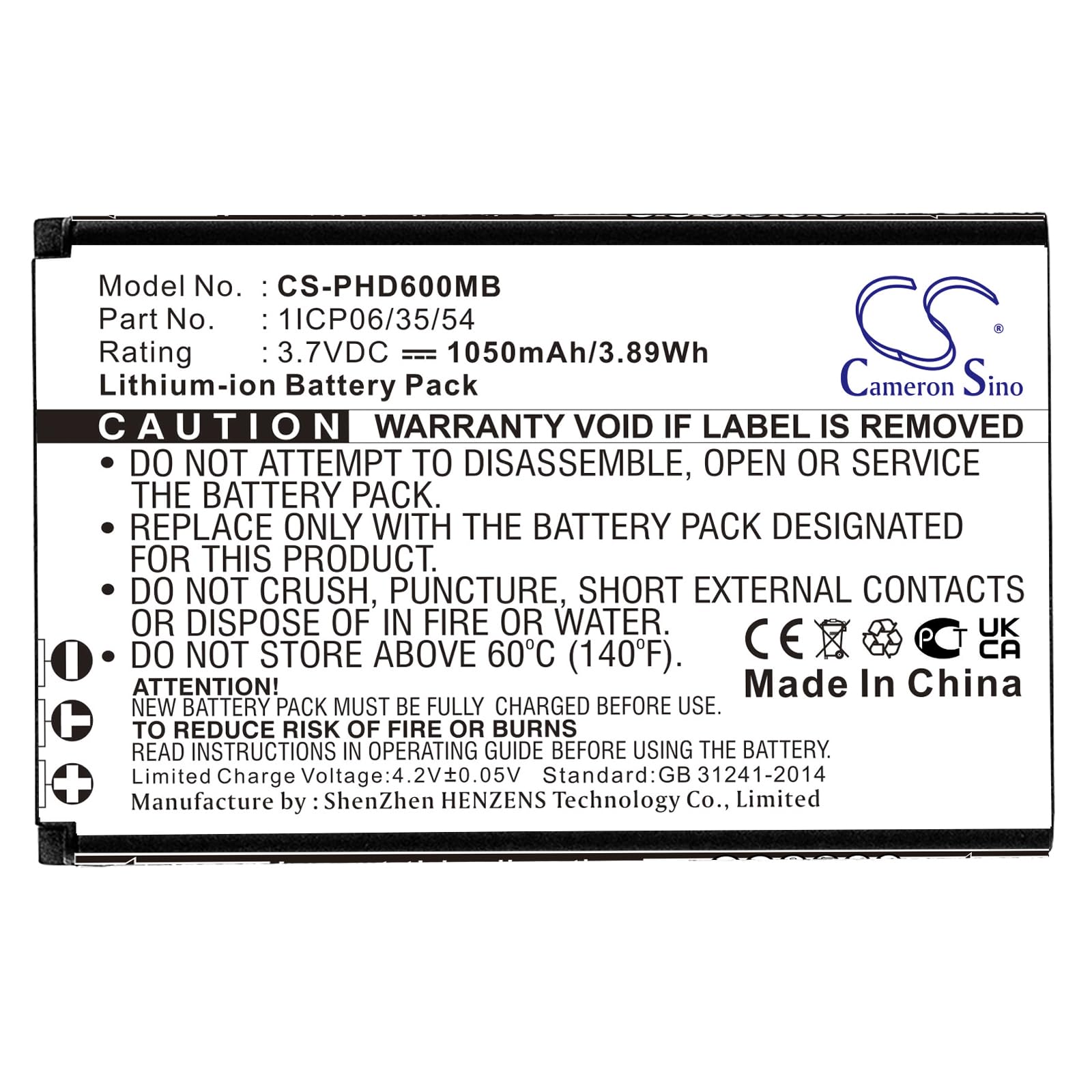Batteria compatibile con Philips Avent SCD600 Li-ion 3.7V 1050mAh - 1ICP06/35/54