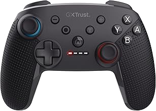 Trust Gaming GXT 1246 Muta Bluetooth Nintendo Switch Controller, Gaming Controller mit Play-and-Charge-Kabel, Dual-Shock-Vibration, 15h Spielzeit, Aufladbarer Akku, für Switch Lite, OLED, Schwarz