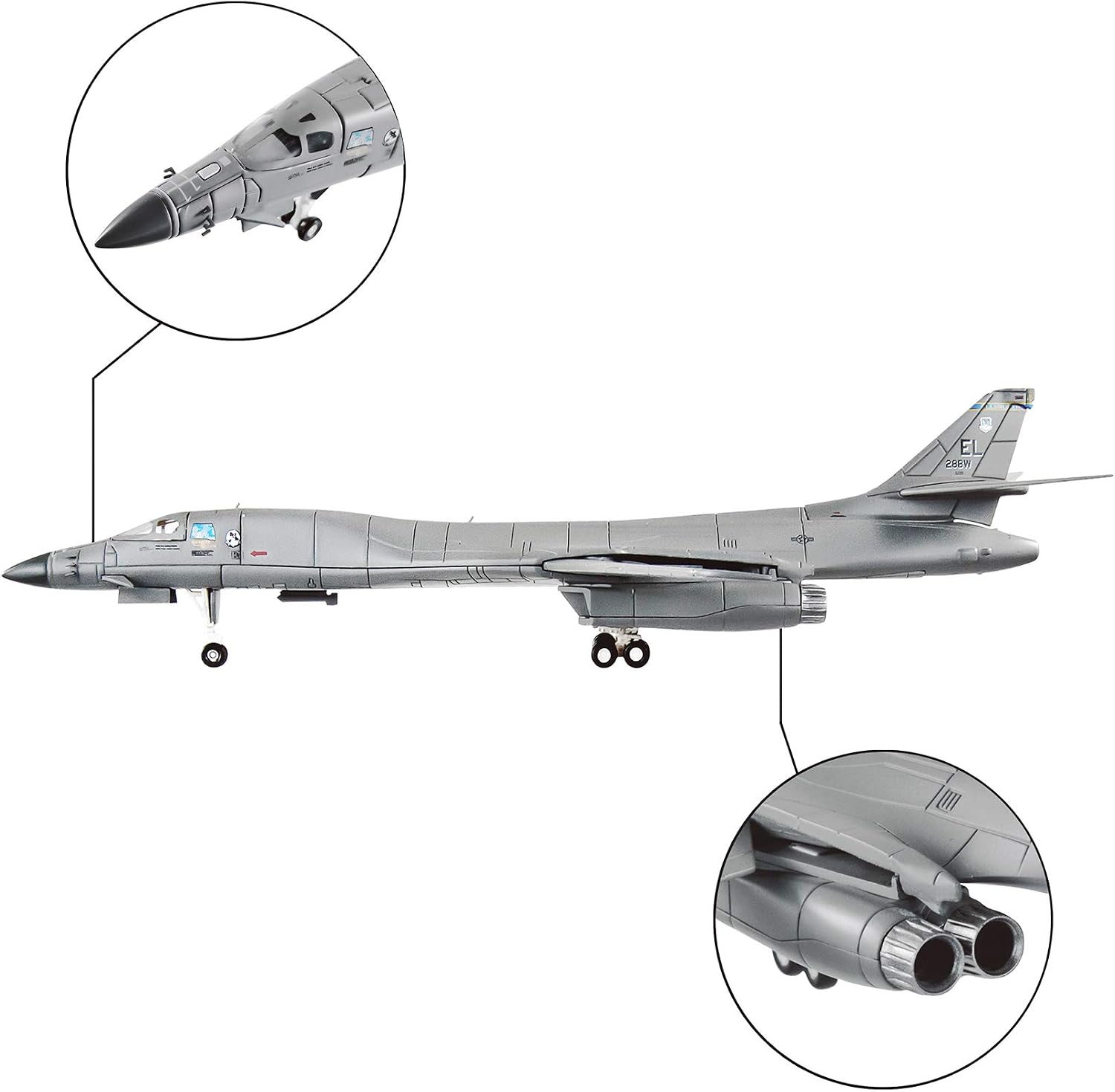 HANGHANG 1/200 B-1B Lancer Fighter Attack Planes Diecast Military Model Metal Airplane Model for Collection or Gift