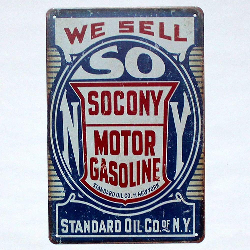 Amazon.co.jp: Socony Motor Gasoline Decor 8x12 Inch Wall Decor