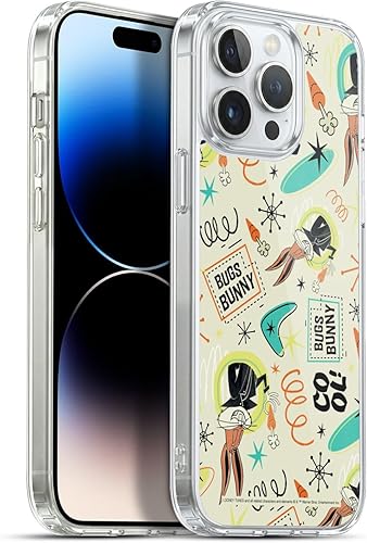 Miniatura 165 de Head Case Designs Funda de gel suave con licencia oficial de Looney Tunes Retro Bugs Bunny compatible con Apple iPhone 11 Pro Max Retro,Blanco y