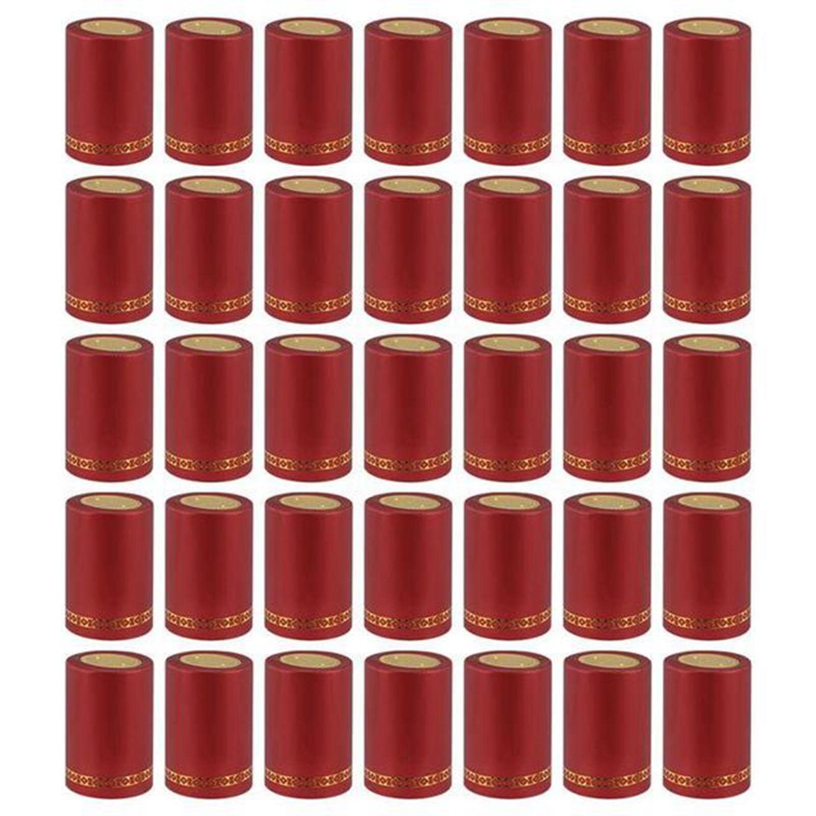 100 Piezas Cápsulas Botella Sellos Termoretráctiles Cubiertas Termoselladoras Tapas para Botellas con Corcho PP Adecuadas para Vino, Rojo, Individual