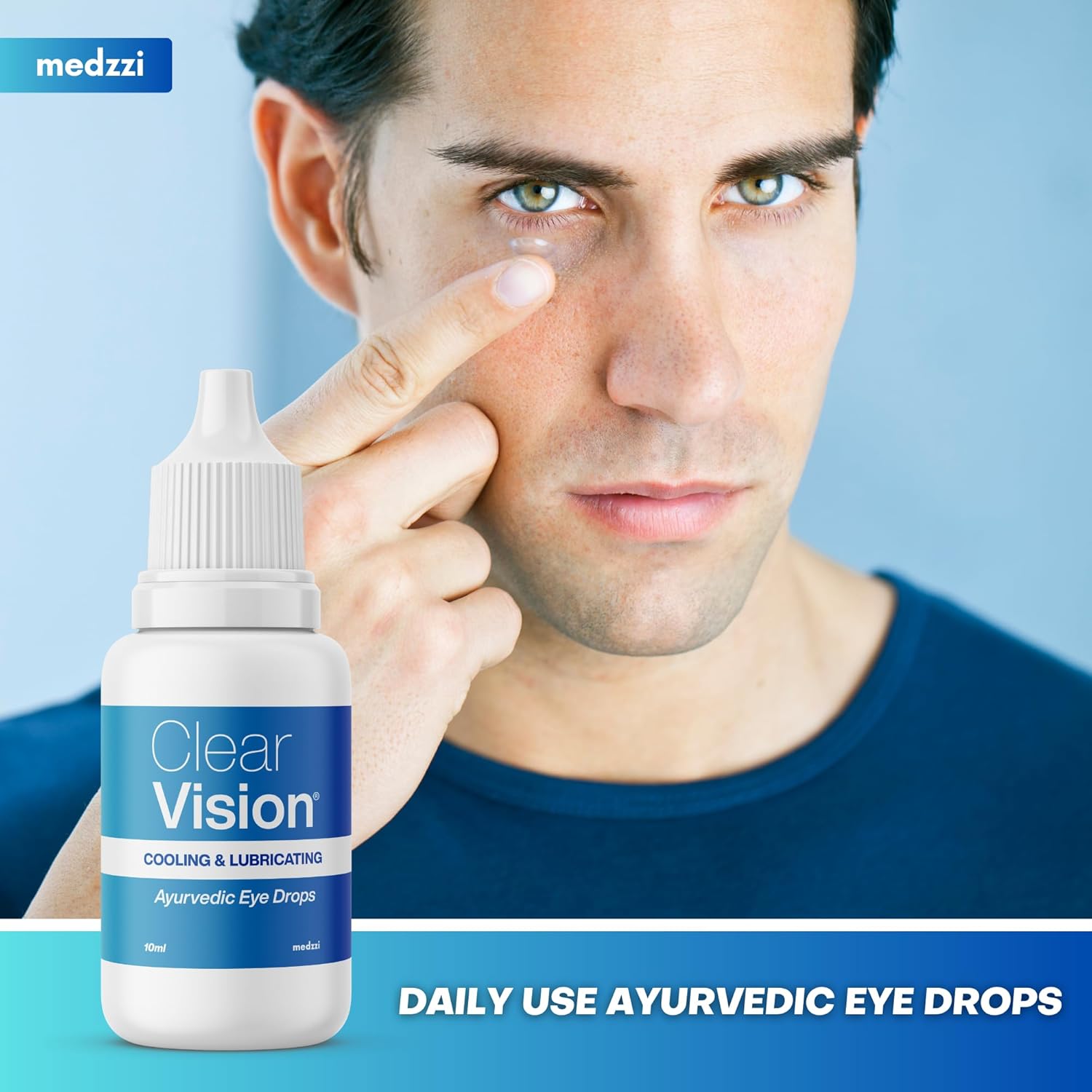 Madezi Clear Vision Eye Drop | Ayurvedic formula | Daily use aloe vera with eyes drops, rose water, honey, neem and basil. 10ml Madezi Clear Vision Eye Drop | Ayurvedic formula | Daily use aloe vera with eyes drops, rose water, honey, neem and basil. 10ml
