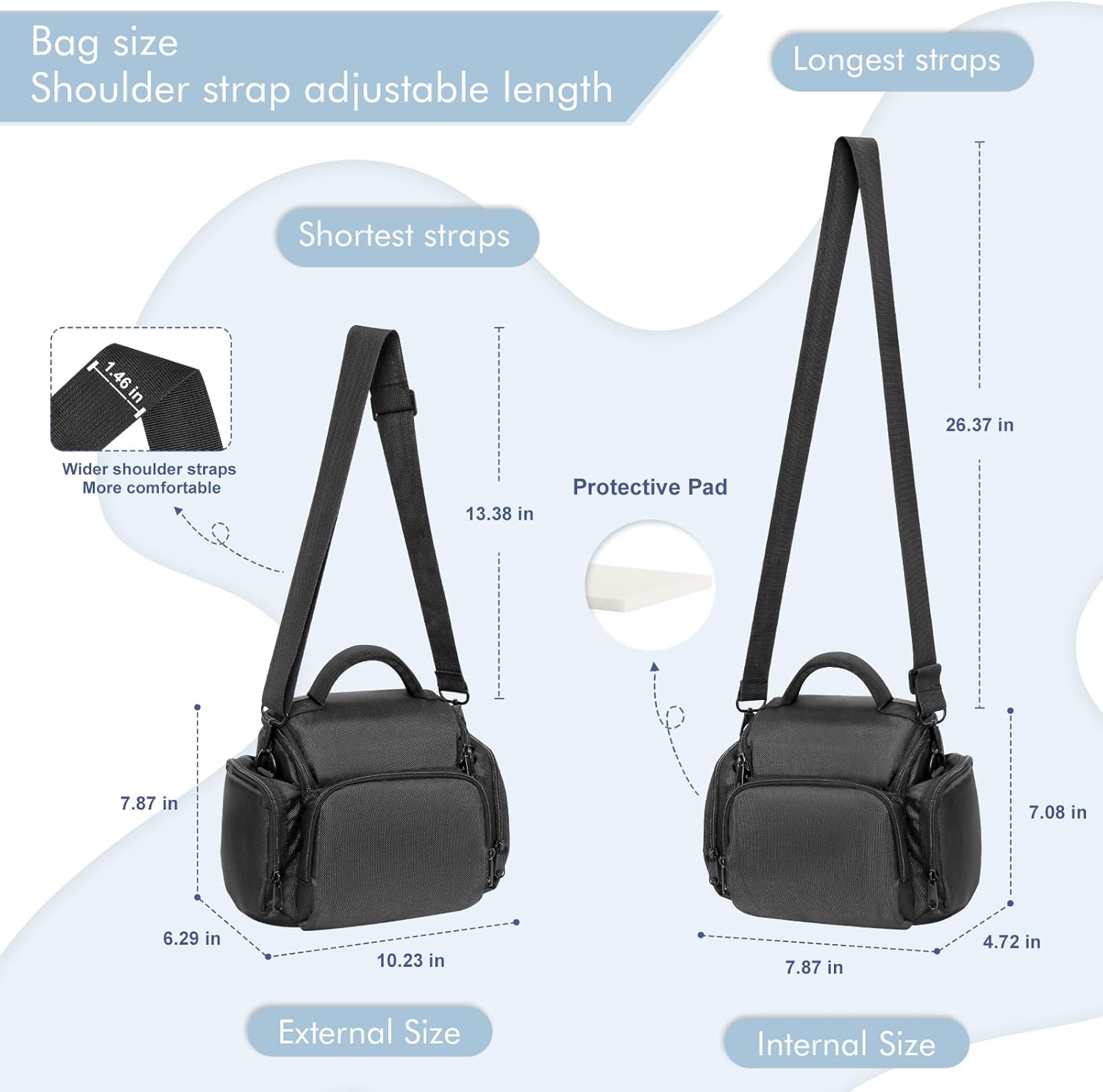 Winning SLR Cameras Case, Waterproof Shockproof DSLR Camera Case Bag, Single Shoulder Camera Bag, Adjustable Shoulder Strap Compatible with Sony, Canon, Samsung, Fuji, Panasonic, Casio, Nikon 3 71 OTSdXSrL. AC SL1500