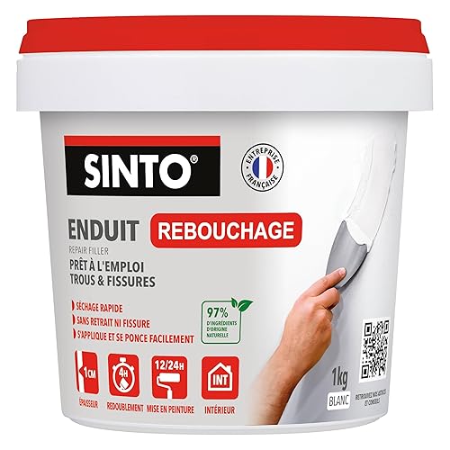 SINTO - Enduit Rebouchage Trous et Fissures - Prêt à