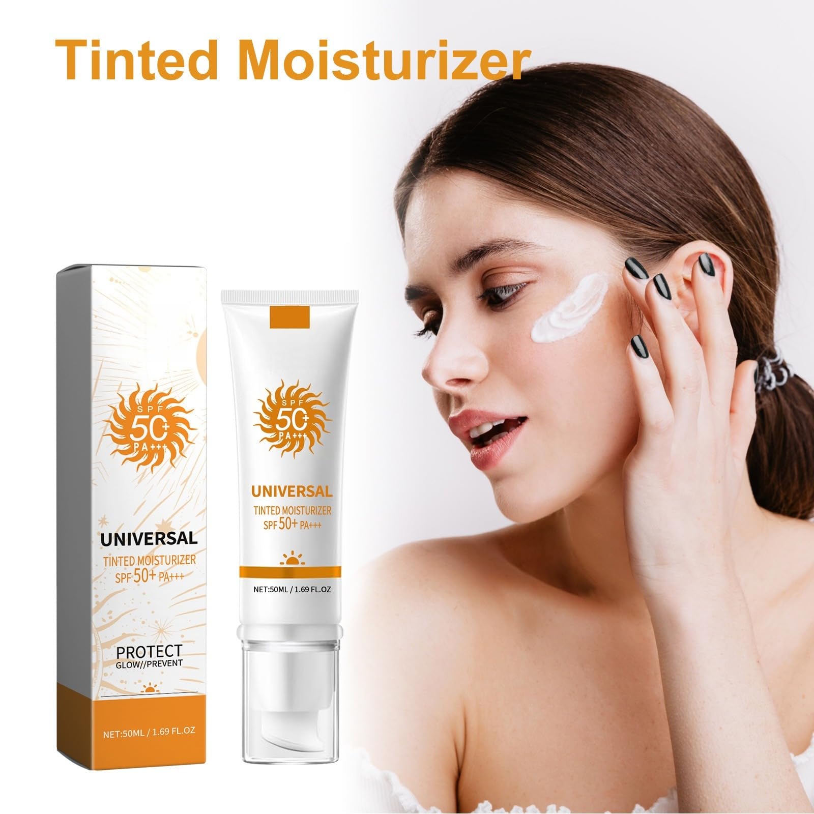 Tinted Sunscreen SPF50 PA+, Hydrating Mattifying Non-Greasy Water Resistant