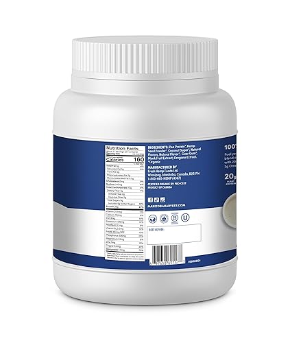 Miniatura 16 de Manitoba Harvest Cáñamo Yeah! Proteína orgánica a base de plantas en polvo con 0.71 oz de planta completa, 0.14 oz de fibra y 0.07 oz de omegas 3