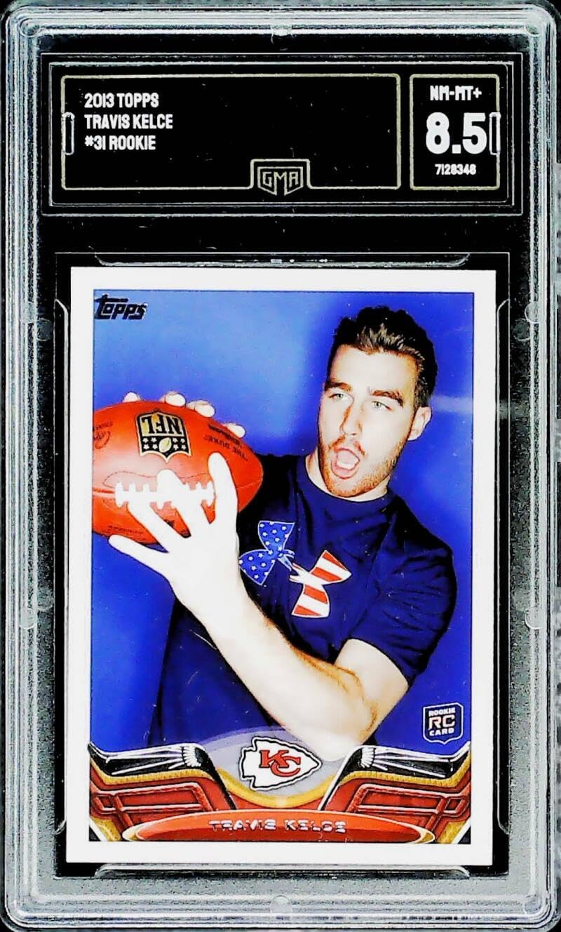 2013 Topps Football #31 Travis Kelce RC Rookie Kansas City Chiefs Graded NM-MT GMA 8.5 Official NFL Trading Card (Serial Number May Vary)