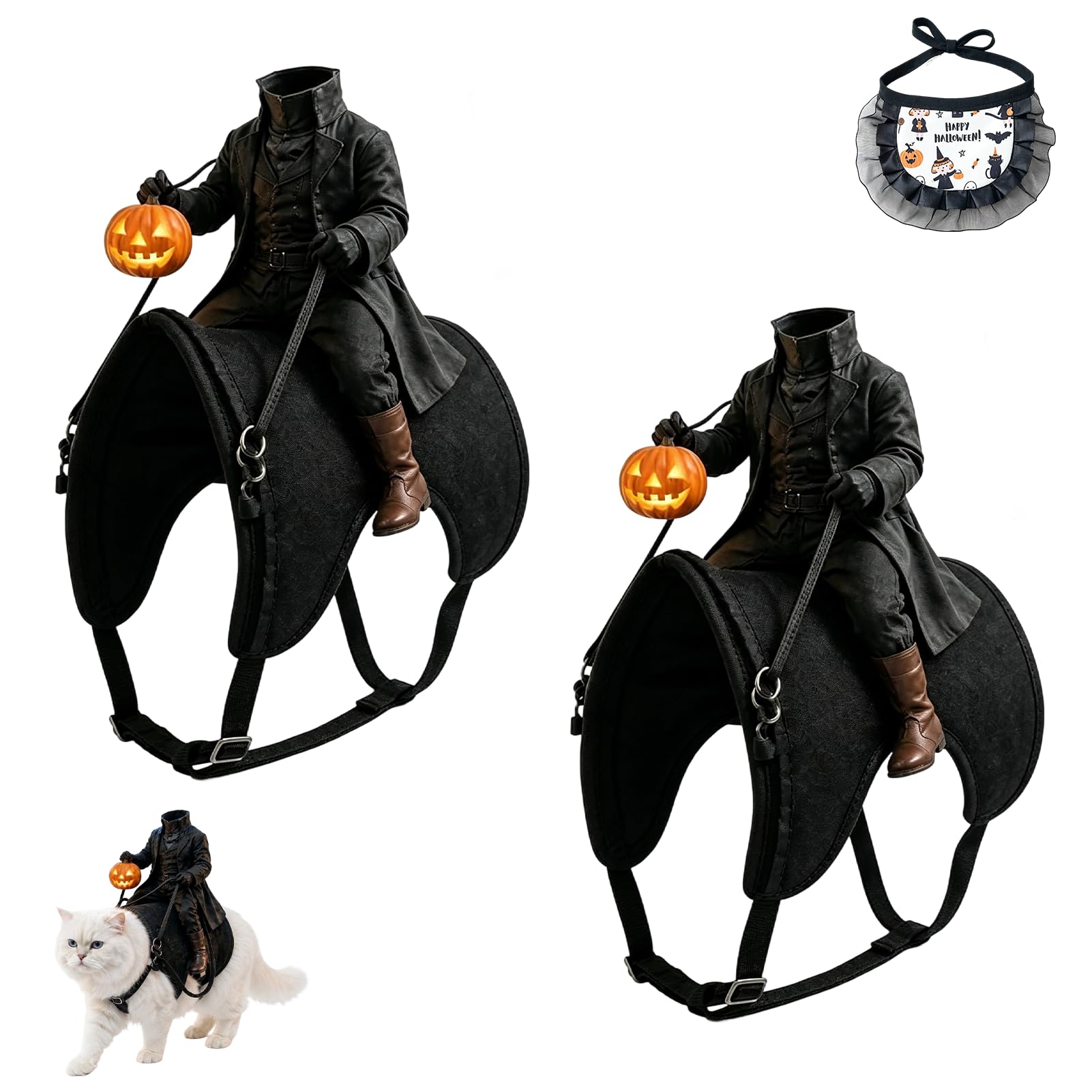 Light-Up Headless Horseman Pet Costume, Headless Horseman Dog Costume