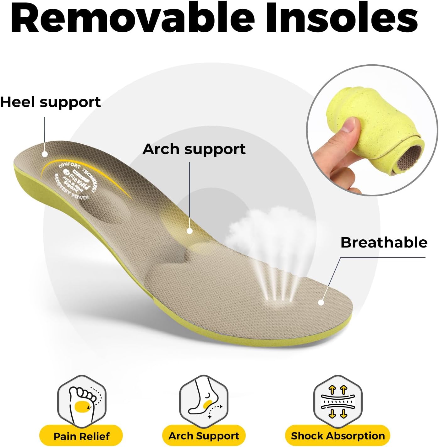 FitVille Diabetic Shoes for Men Wide Width Mens Diabetic Slippers Extra Wide Slip On Slippers for Swollen Feet Slip on shoes with Arch Support - Image 6