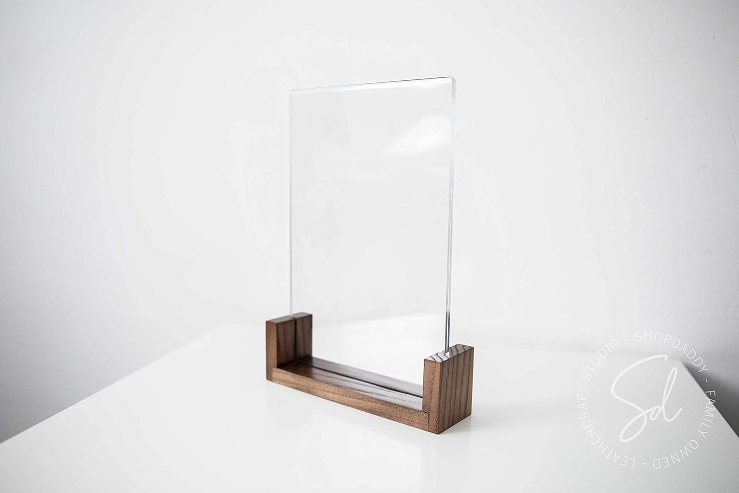 Wooden Acrylic Sign Holder Stand-Menu Board, Menu Holder, Store Retail Display, Acrylic Floating Frame, Wood Sign, Plastic Sign Holder, Wedding Signs, Acrylic Stand Frames, Table Tents, Menu Covers : Office Products