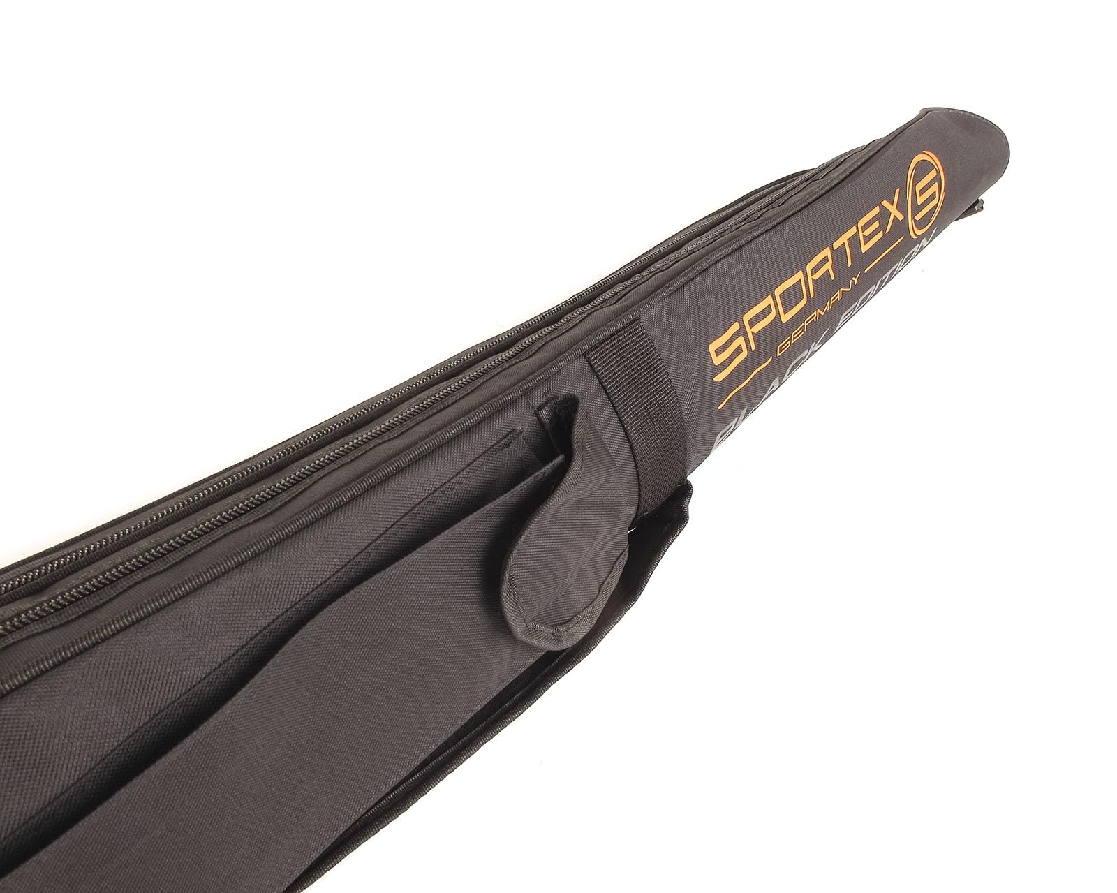 Sportex Super Safe Rutentasche Black Edition 2 oder 3 Fächer Rutenfutteral Angeltasche Rod Case für montierte Ruten Verschiedene Längen