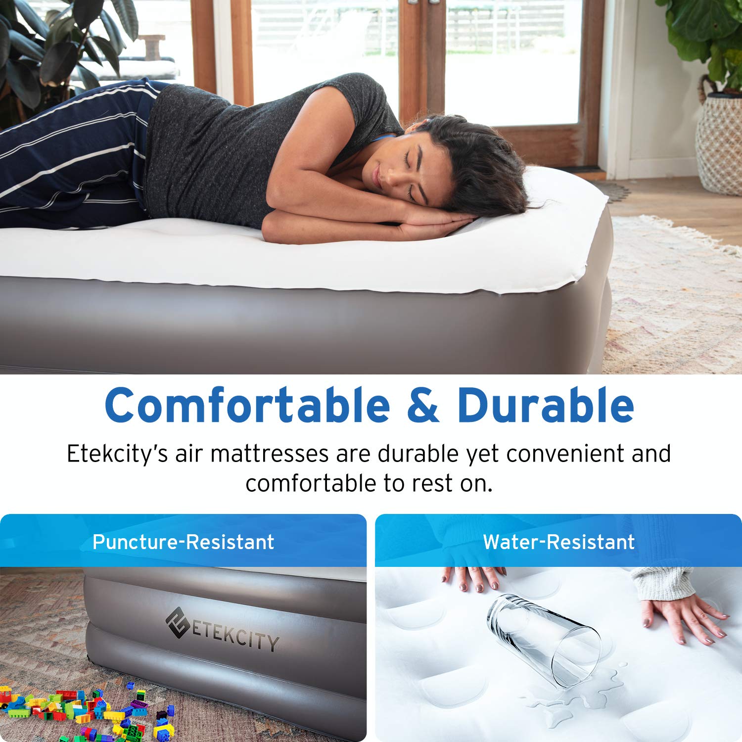 Inflatable Guest Bed With Pump Etekcity Twin Air Mattress With Built-in ...