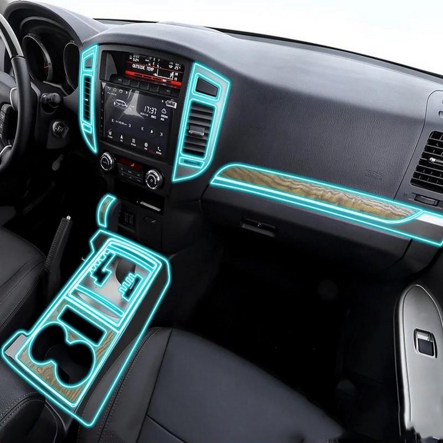 Film protection console Pajero anti-rayure transparent TPU LQUNGE 2018-2021